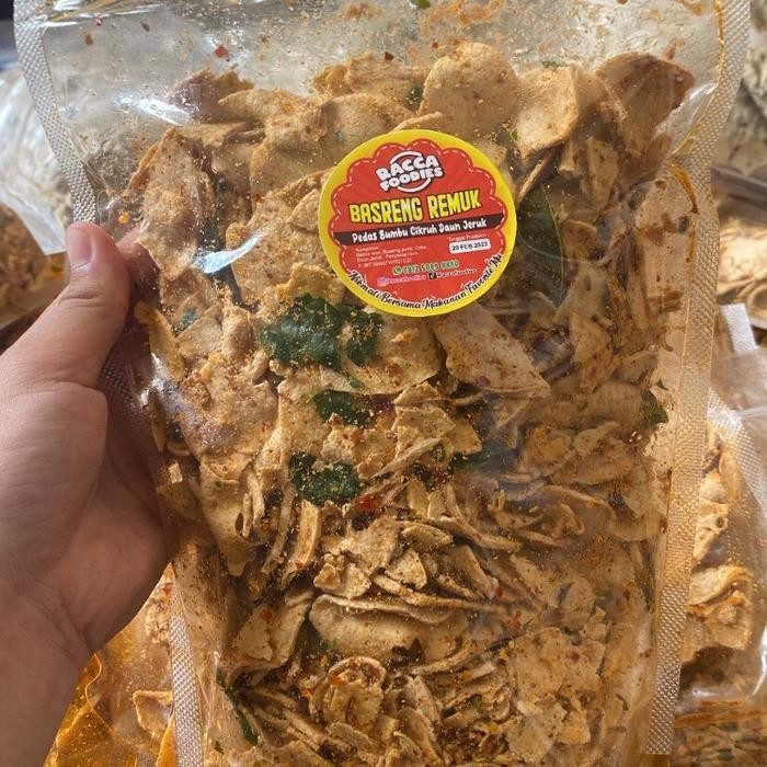 

FF Basreng remuk 500gr byraccafoodies Asin Pedas daun jeruk