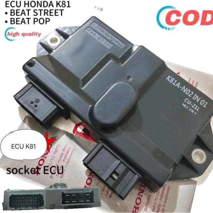 ECU ECM (K81) HONDA MOTOR BEAT ECO / BEAT STREET ESP 2017-2019 NON ISS / BEAT ESP 2016-2020 NON ISS 