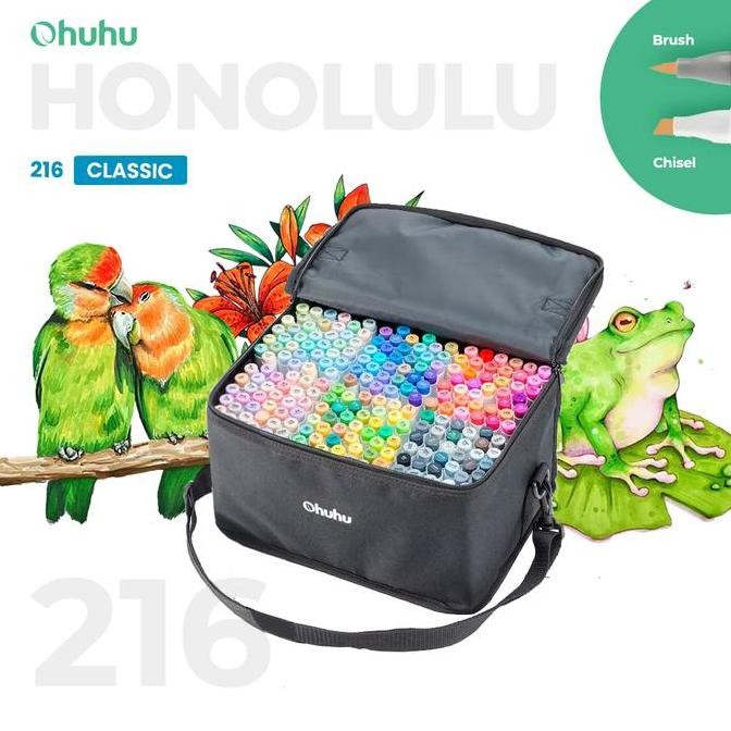 

PROMO! OHUHU Honolulu 216+1 Colors Dual Tip (Brush & Chisel)