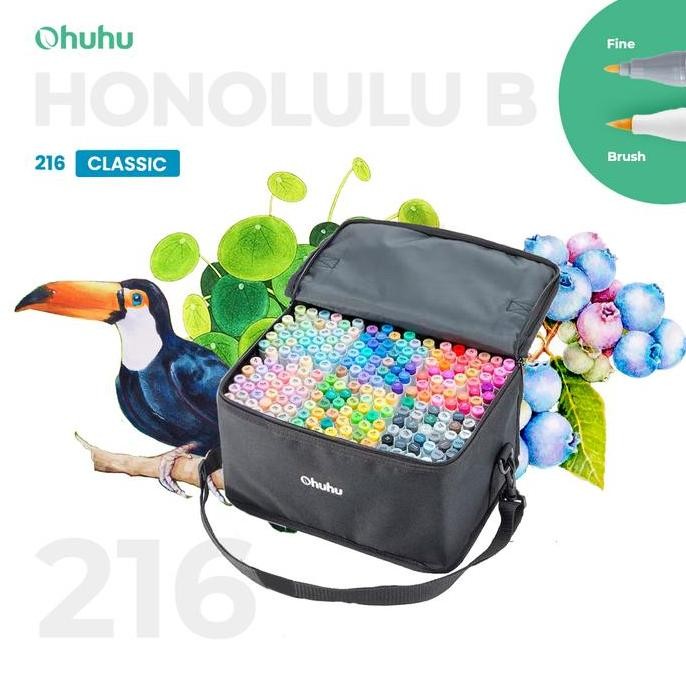 

OHUHU Honolulu B 216 Colors Dual Tip (Brush & Fine)