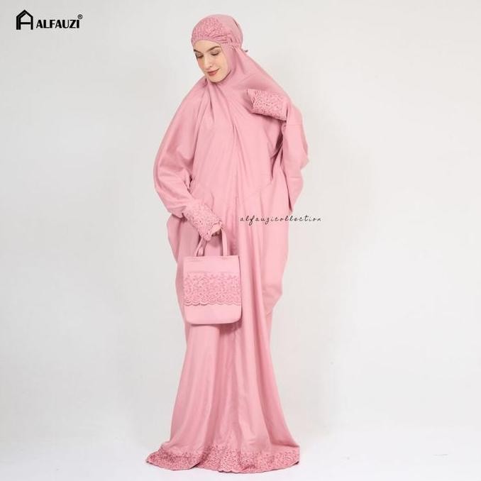 ALFAUZI - Mukena Terusan Siti Khadijah / Mukena Dewasa / Mukena Katun Mikro