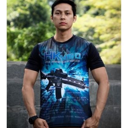 ''Terlaris" Kaos Tni Army Jersey Printing T-Shirt Singelprint Hk416D