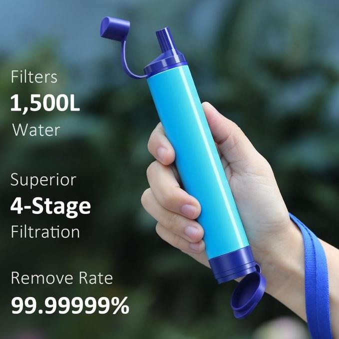 Water Filter Straw Personal Filter Air Camping Minum Lapangan Siap Minum Sedotan Filter Purifier Mul