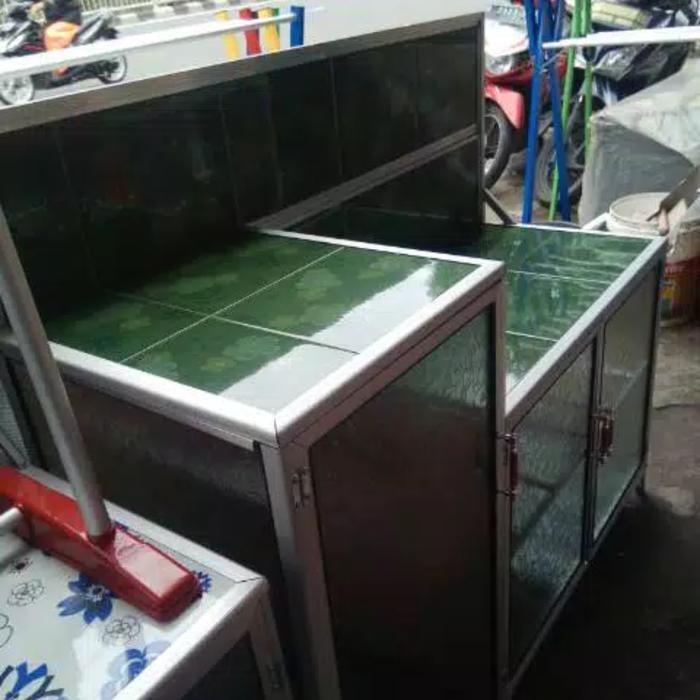 (Terbaru) Rak Kompor Alumunium Undak 3 Pintu Bestseller