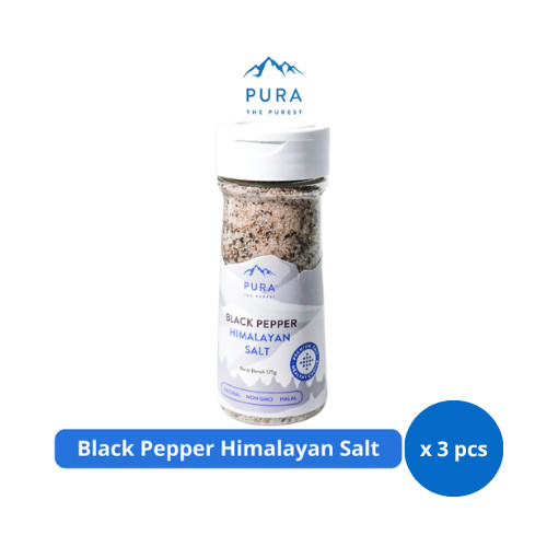 

PURA Black Pepper Himalayan Salt 125gr x 3 pcs
