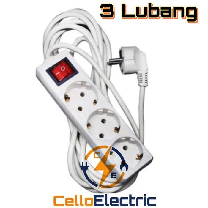 Rs Stop Kontak Kabel / Kabel Roll / Stop Kontak + Kabel 2 3 4 5 Lubang