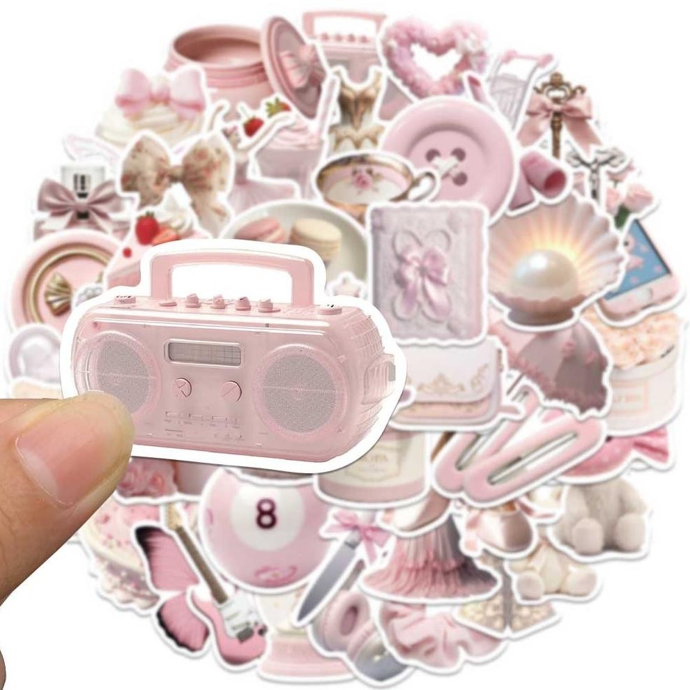 

NG Stiker Pack Aesthetic Lucu Decal Vinyl anti air - Sticker Buku Journal Koper Casing HP Tablet Laptop Helm Motor Viral Kekinian Terbaru 2025 MT-98