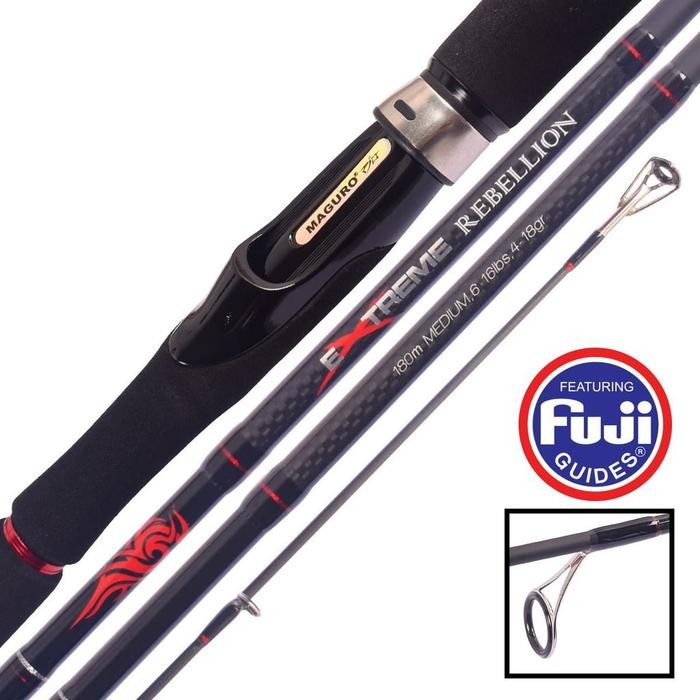 Joran Pancing Maguro EXTREME REBELLION 150 -180 CM Ring fuji Carbon Solid