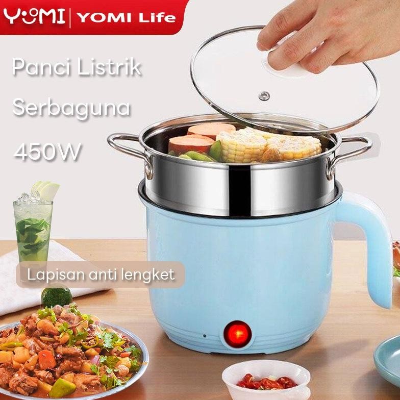 Panci Elektrik 3 In 1 Anti Lengket / Panci Listrik Multifungsi / Panci Listrik Serbaguna Steamer Coo