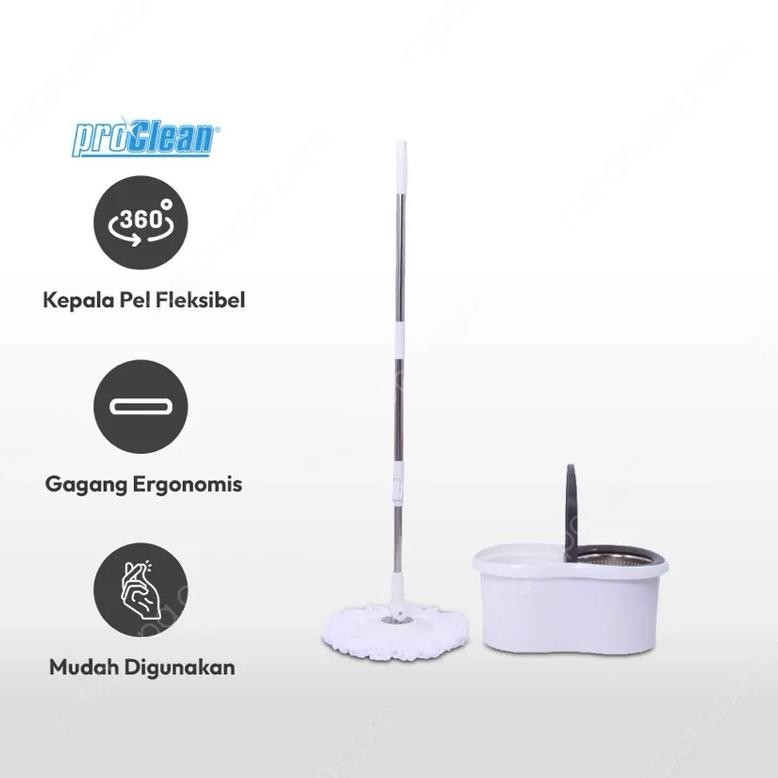 Proclean Set Alat Pel Putar - Spin Dry Mop