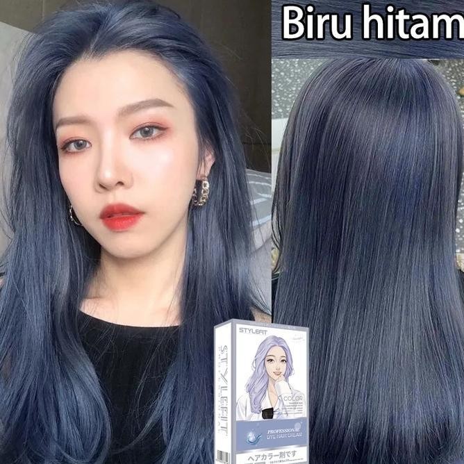 Terlaris Style Fit Cat Rambut Biru*200Ml Mewarnai Rambut Anda Dengan Mudah Di RumahTidak Perlu Pemut