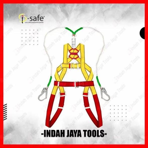 I-SAFE ABSORBER FULL BODY HARNESS SNI DOUBLE HOOK SAFETY BELT SABUK