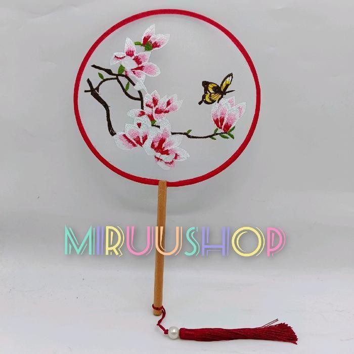 IX Kipas sulam hiasan dekorasi chinese premium quality