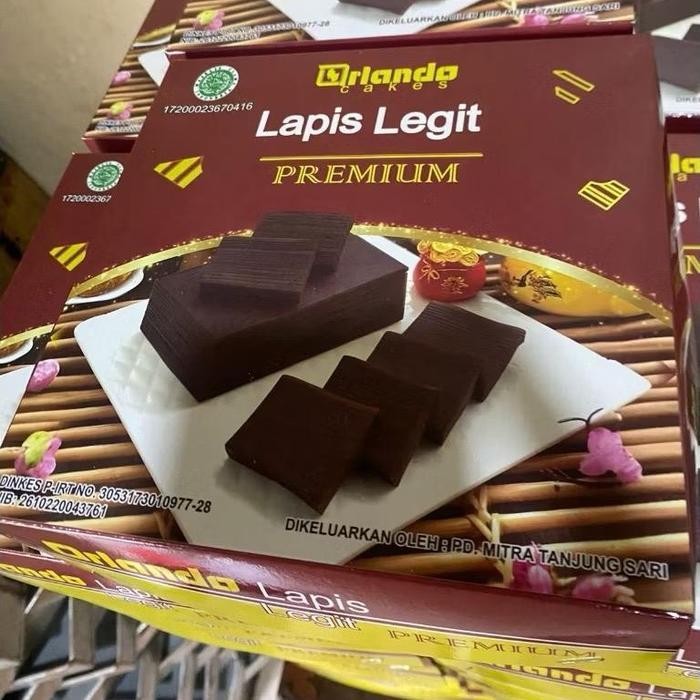

IX KUE LAPIS LEGIT COKLAT SPESIAL Orlando Cakes 17x17 cm
