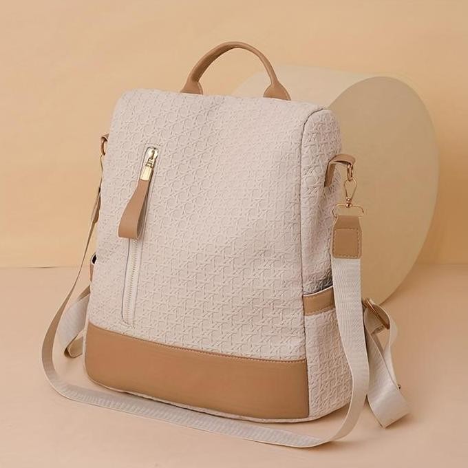 BBS Tas Backpack Kekinian untuk Wanita Kuliah Backpack Kulit Ransel