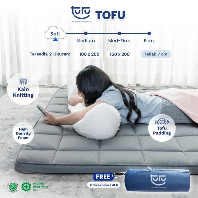 SL TURU TURU Tofu Kasur Lantai Gulung Premium / Travel Bed Premium / Matras Lantai Kasur Piknik (FRE