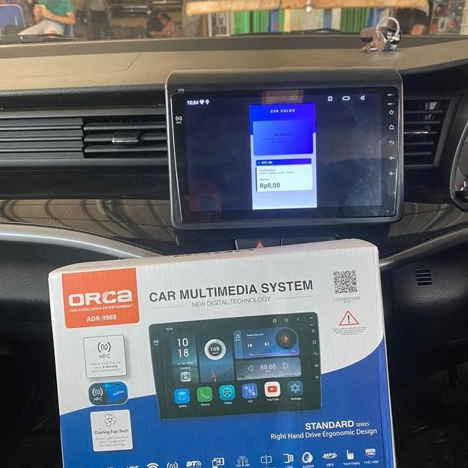 Headunit android orca 9988 Nfc Emoney