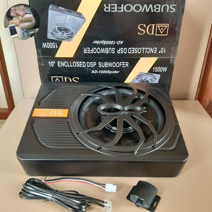 Subwoofer Aktiv Kolong Jok ADS SPIDER / SLIM Subwoover 10 inchi ADS Aktive SUBWOOFER KOLONG 10 INCH 
