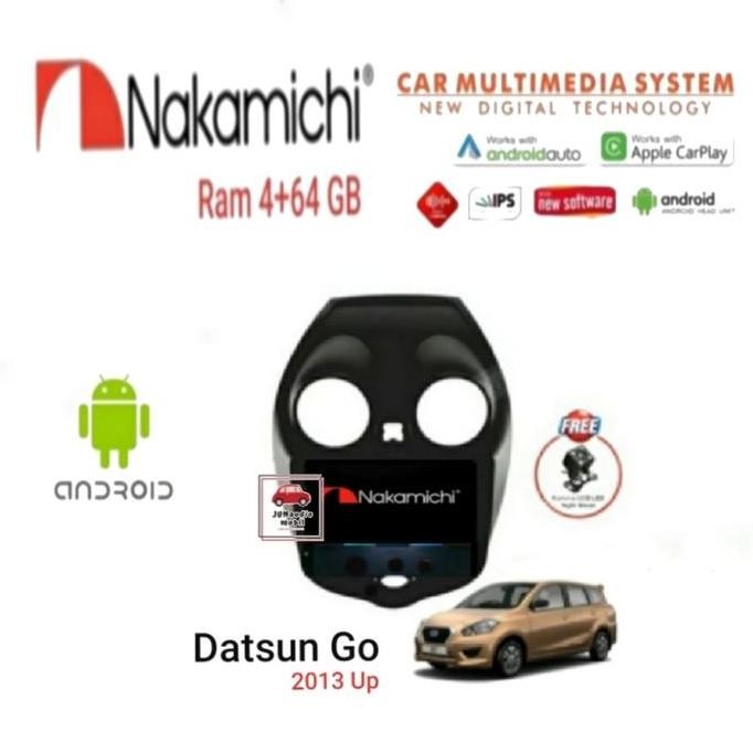 Head Unit Android Nakamichi 9 Inch OEM Datsun Go + Kamera