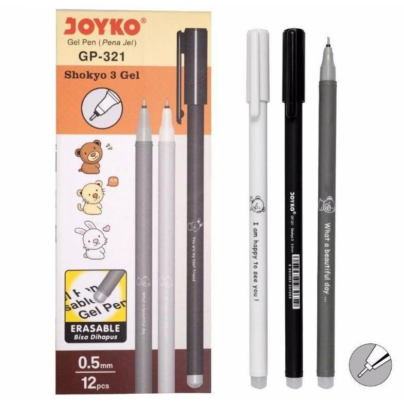 

LUSINAN Pulpen Gel Joyko Bisa Dihapus GP-321 Shokyo 0.5MM