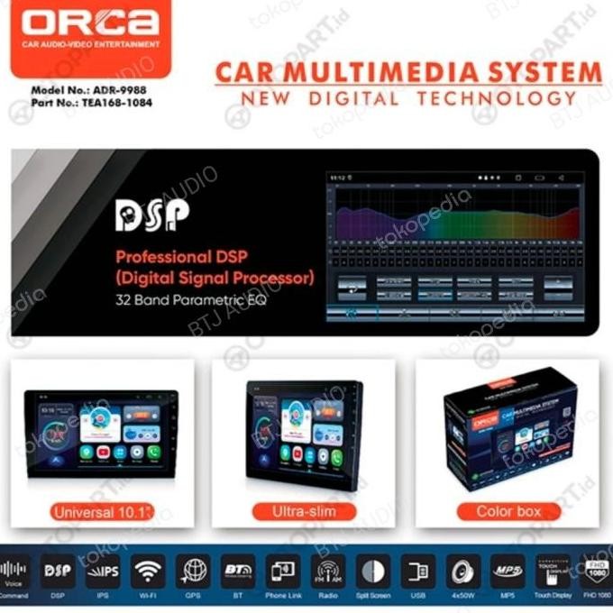 HEAD UNIT TAPE TV MOBIL ANDROID ORCA OEM SUZUKI NIS LAYAR 9"