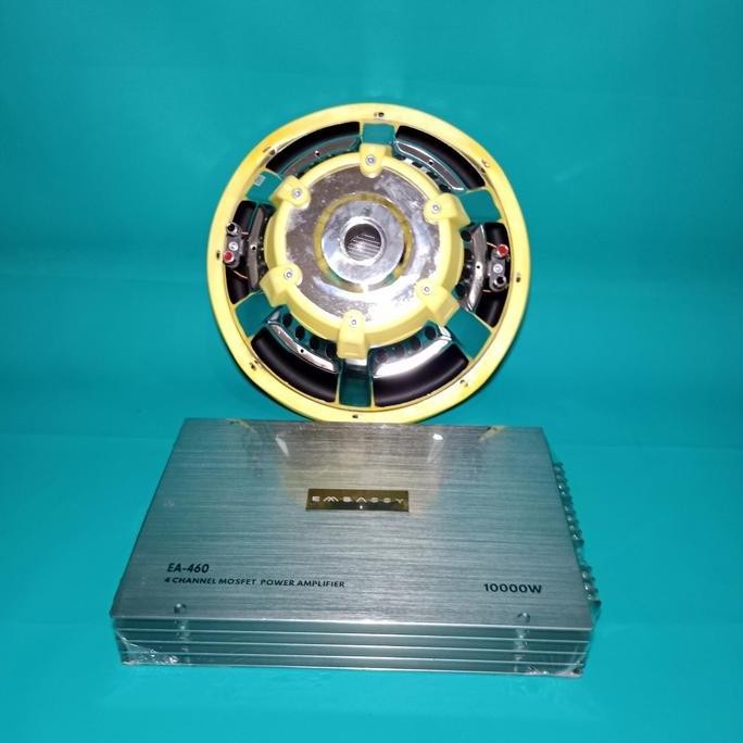 Power Embassy EA-460 4Channel & Subwoofer Embassy EY-1281Watt 12" Audio Mobil