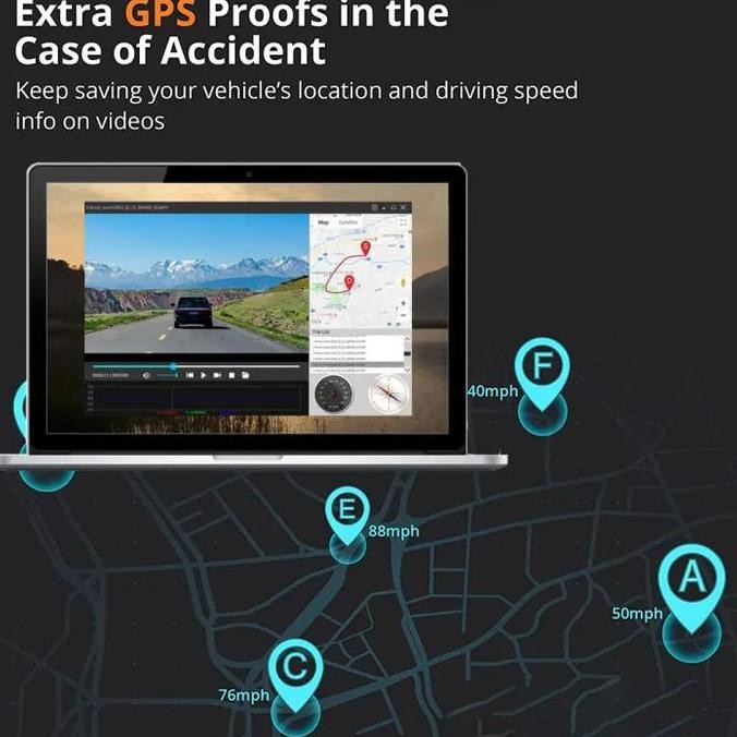 EKLEVA Dashcam Mobil 3 Kamera 11.26 Inci 2.5K Layer Sentuh DVR Mobil Bluetooth WIFI G-Sensor Monitor