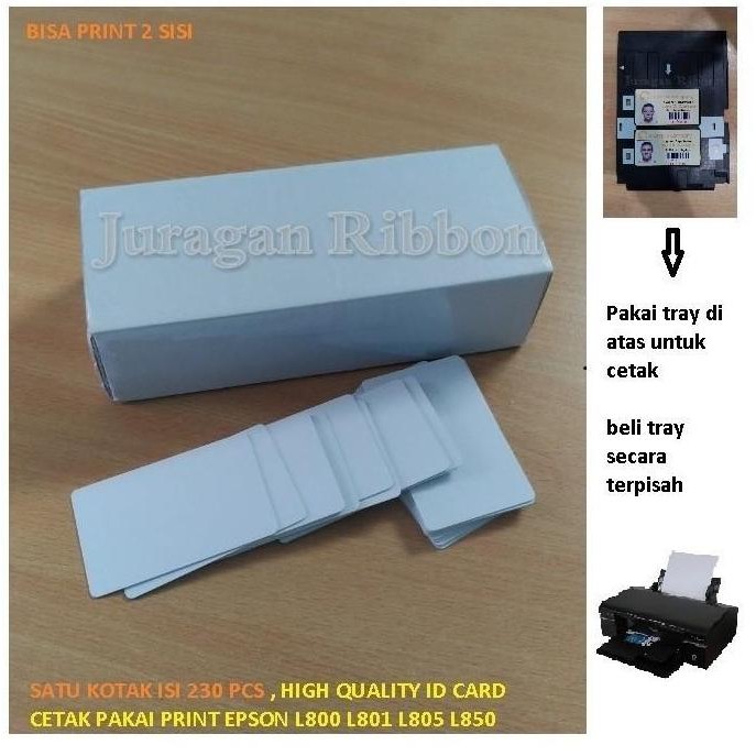 

Premium inkjet ID Card harga per box ( satu kotak isi 230 pcs ) High qualiy