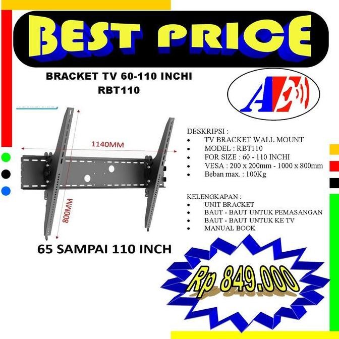 Rodson RBT110 Bracket led tv TCL 98 inch