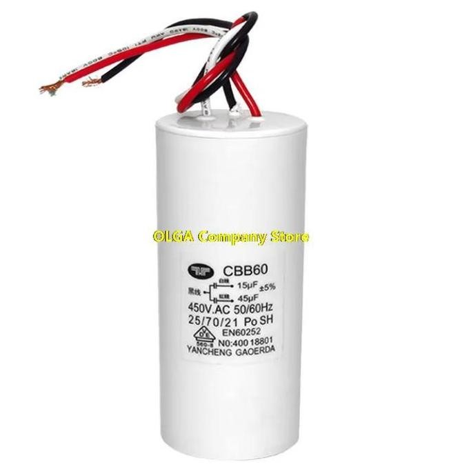 CAPACITOR CBB60 C1 16.5 MF  C2 3.5 MF  450 VAC