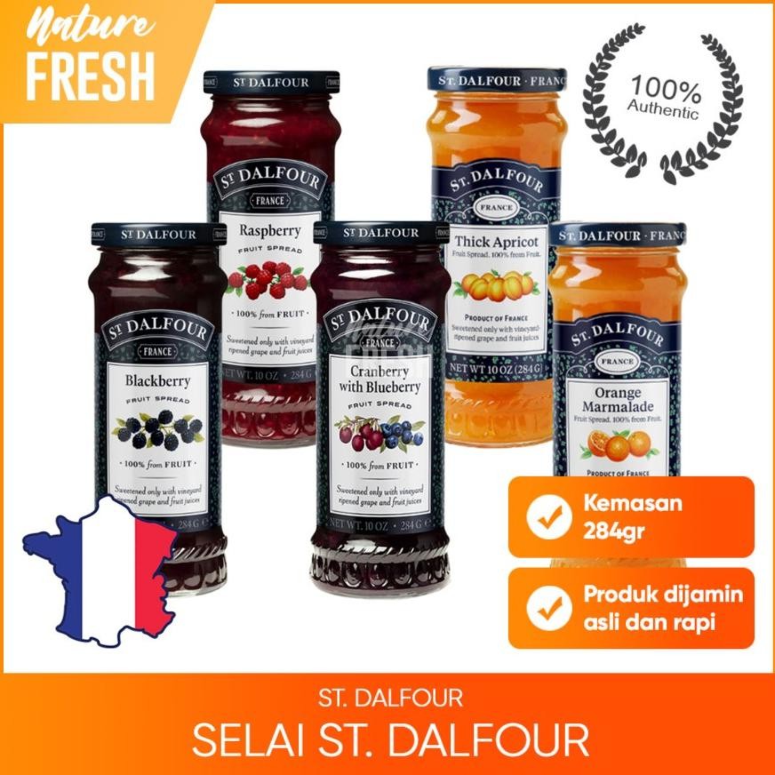 

Selai St Dalfour All Varian IMPORT France 284 Gr - Raspberry/ Strawberry/ Blueberry