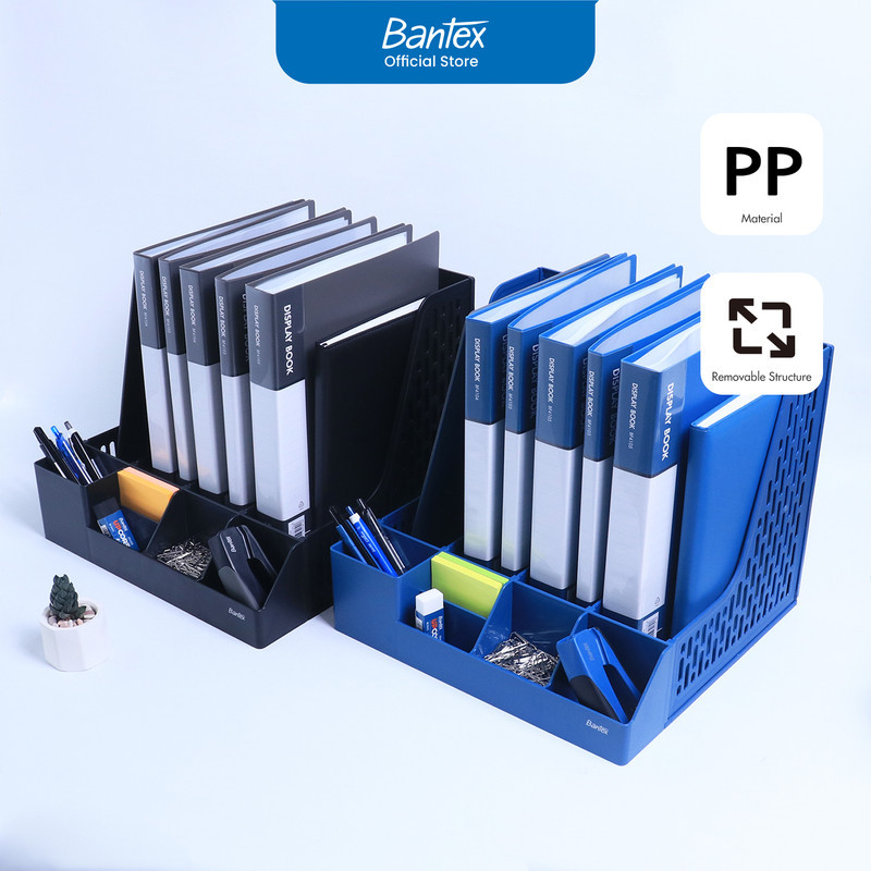 

Bantex File Organizer / Magazine Holder / Rak Simpan Buku dan Pena / Bahan PP | 4 Section BJ7648