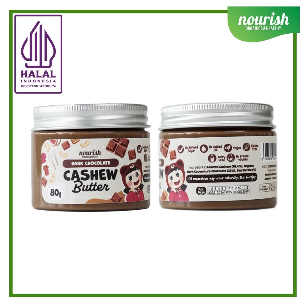

Nourish Dark Chocolate Cashew Butter 80 Gr - Vegan & Halal