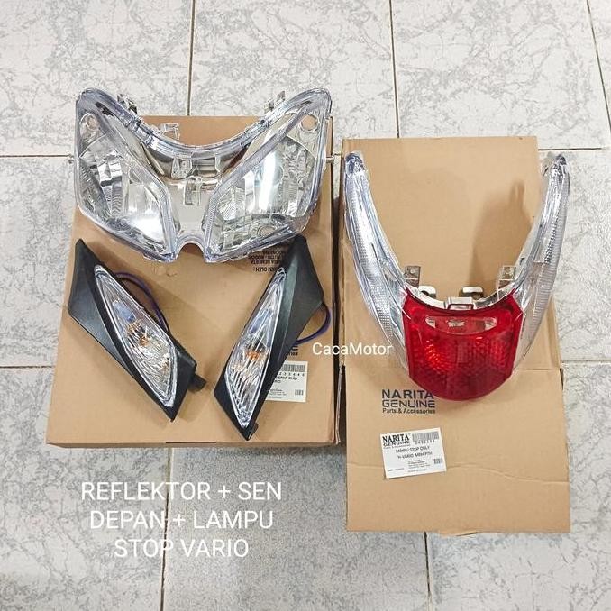 Reflektor + Sen Depan + Lampu Stop Vario 110 Cw Karbu ( 1 Set ) Restock