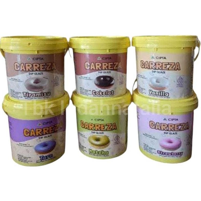 

Carreza Dip Glaze 1kg All Varian / Topping Donat RASA LENGKAP