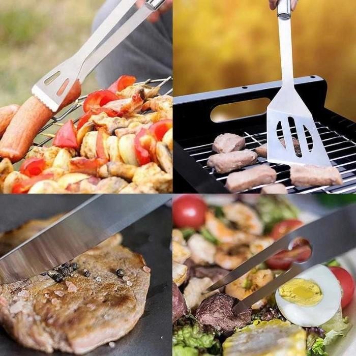 (Ready) Perlengkapan Alat Masak Bbq 1 Set Grilling Tools Utensil Bestseller