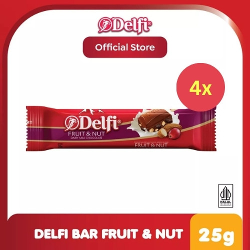 

Delfi Cokelat Bar Fruit & Nut 25 g x4