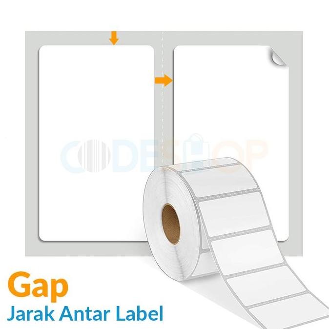 

Label Stiker Thermal 100X50 Mm Codeshop 1 Line Core 1 Inch Isi 500 Pcs