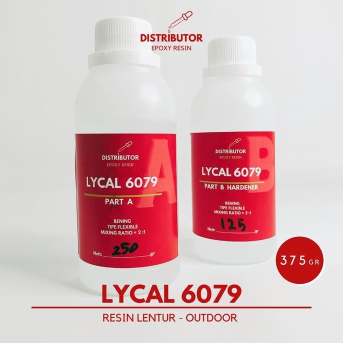 Resin Bening Lycal (Lentur) Flexible Dgn Katalis - Lycal 6079 - 375 Gr