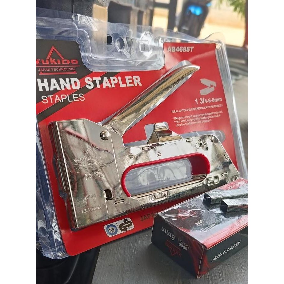 

Hand Staples Tracker Gun Stapler Tembak Manual R23 Rapide Free Isi 5000 Pcs Co