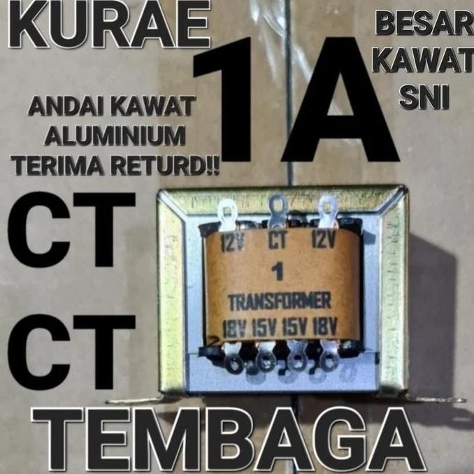 ( TRAVO 1A CT ) TRAFO 1A 1 A AMPERE SIMETRIS INPUT AC 0V 110V 220V  OUTPUT AC CT 12V 15V 18V AC VAC 
