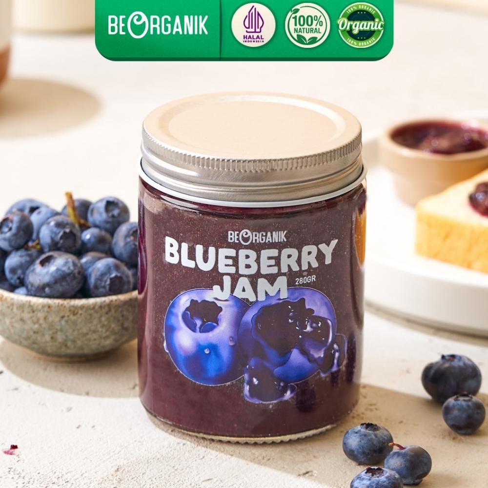 

Beorganik Blueberry Jam / Selai Blueberry 280gr Asli Tanpa Pengawet