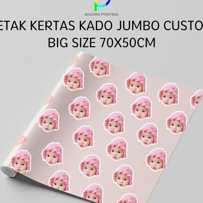 

Kertas Kado Custom Jumbo 70X50Cm