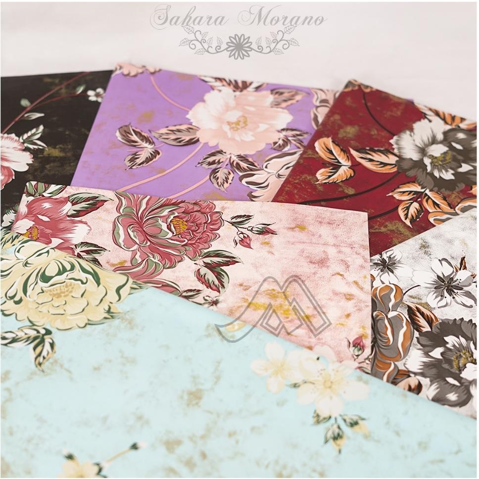 

20 Pcs Flower Wrapping Kertas Bunga Motif Batik Bunga Cellophane R Untuk Buket Buet Bunga