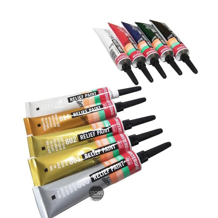 

Amsterdam Glass Relief Paint / Cat Kaca Tube - 20 Ml