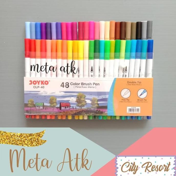 

TERLARIS! Dual Brush Pen Joyko 48 warna CLP-40