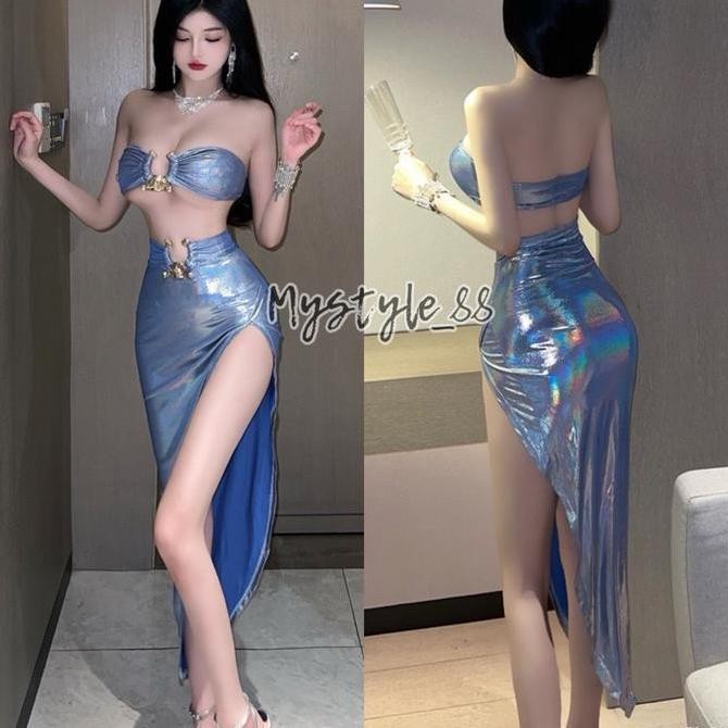 Clubbing Dress Sexy Glosy Baju Dinas malam 5888 Pesta