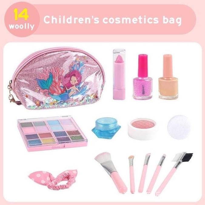 Premium Make Up Anak Perempuan Mainan Make Up Set Dandan Anak Asli Non Toxic