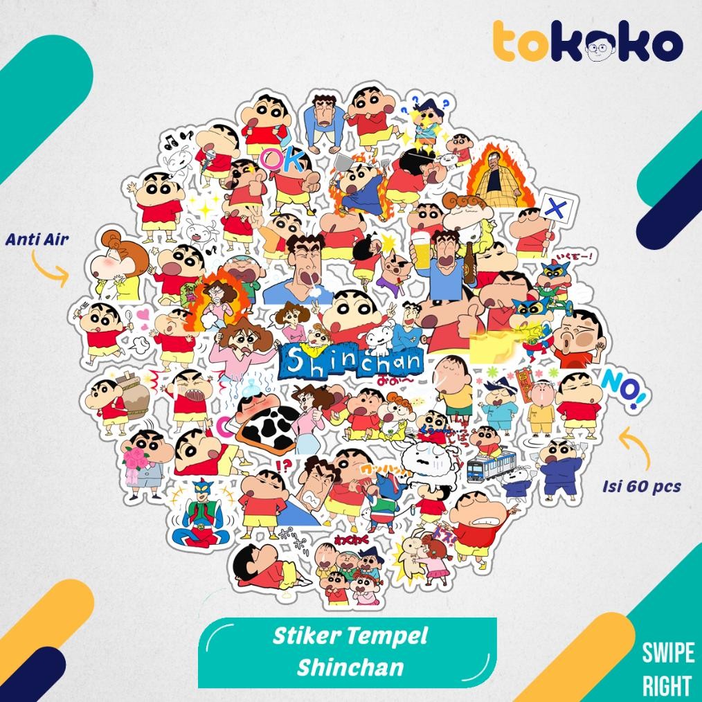 

NOG Stiker Cutting Anime Shinchan Paper Vinyl Dekorasi Laptop Koper Tumbler Kulkas DIY Viral Kekinian Terbaru 2025 ZD-53