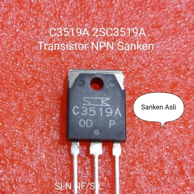 C3519A 2SC3519A TRANSISTOR NPN SANKEN ASLI ORIGINAL DAN TERPERCAYA